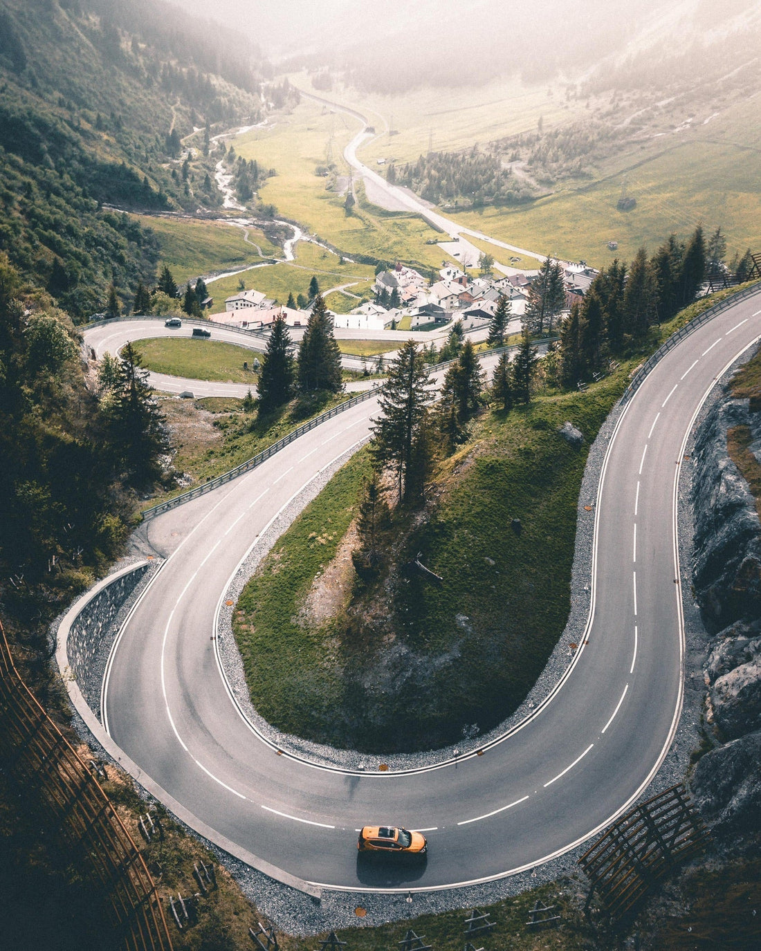 Mountain highway winding upward symbolizing Psalm 27 journey of faith and trust in God's guidance