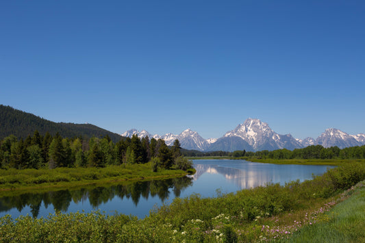 Scenic mountain landscape with river symbolizing spiritual restoration and unity in Ezekiel 37