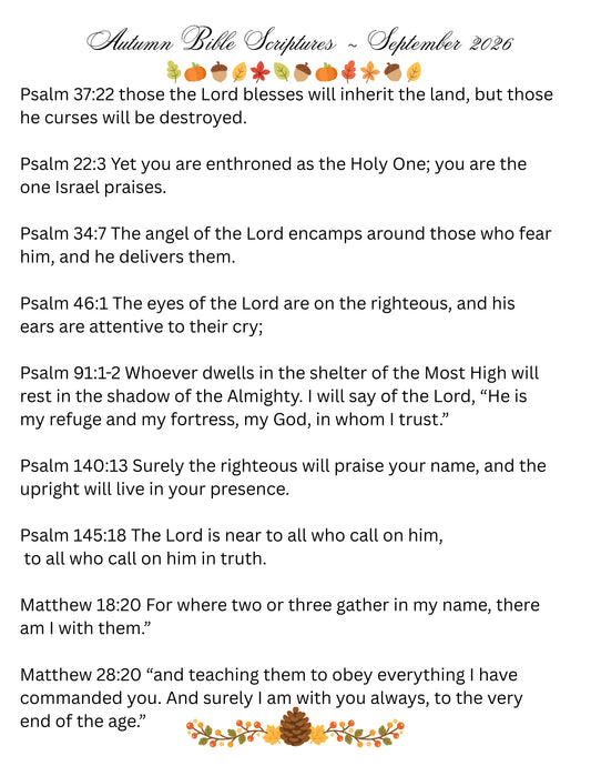 Autumn Bible Scriptures 🍁 Free Download