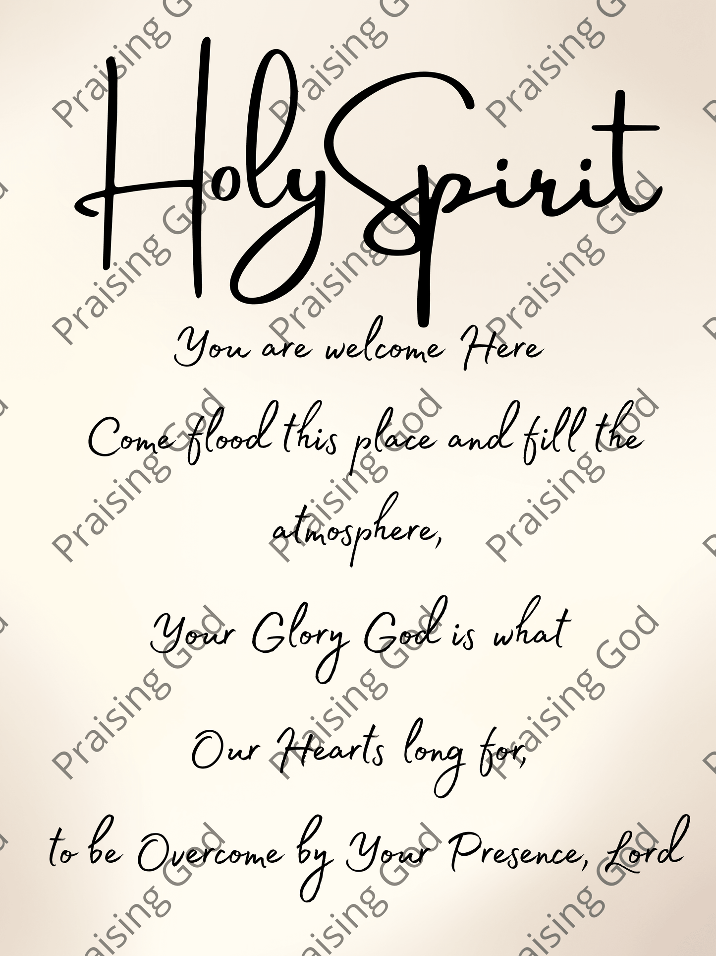 Holy Spirit Poster - Christian Digital Download Wall Art